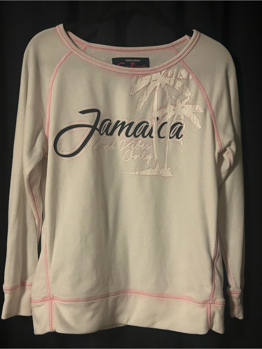 Sun Kissed -Jamaica Good Vibes Only Palm Tree Sweatshirt —Small